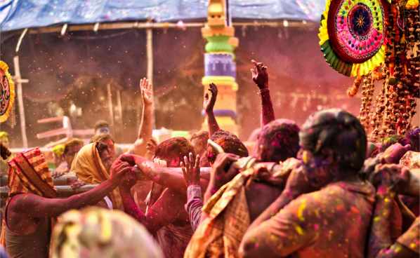 Holi marks the festival of colours